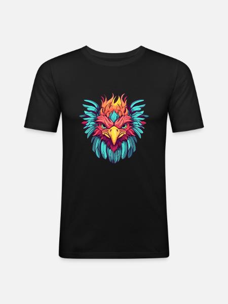 translittération - T-shirt près du corps Homme - noir