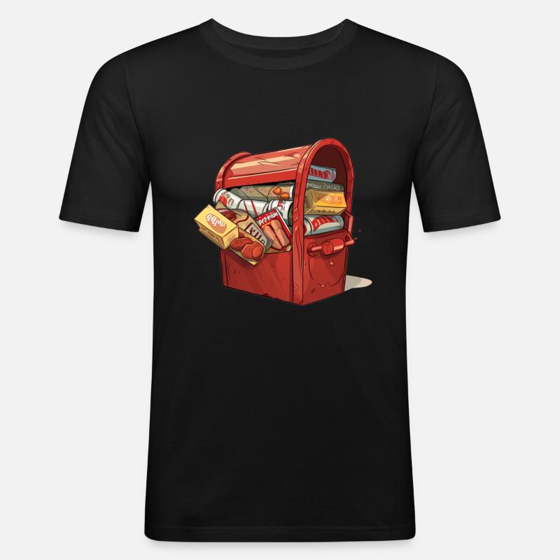 Spam Informatikwitz - Männer Slim Fit T-Shirt - Schwarz