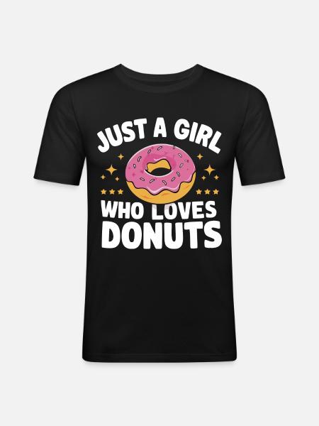 Donut Donuts Candy Bagel - Men's Slim Fit T-Shirt - black
