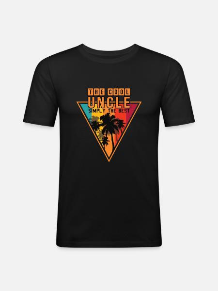 Le meilleur oncle - T-shirt près du corps Homme - noir