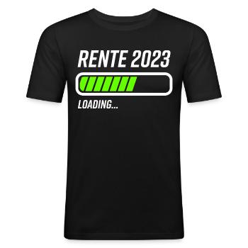 Rente 2023 Loading Ladebalken - Männer Slim Fit T-Shirt - Schwarz - Vorne - Nik (191cm)