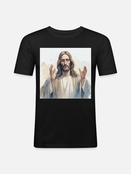 Jesus God Messiah - Men's Slim Fit T-Shirt - black