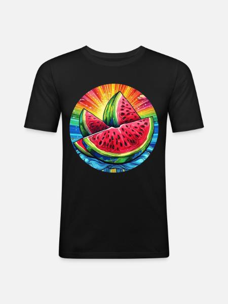 LGBTQ Melon - Men's Slim Fit T-Shirt - black