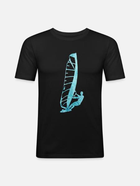 Windsurfing - Men's Slim Fit T-Shirt - black