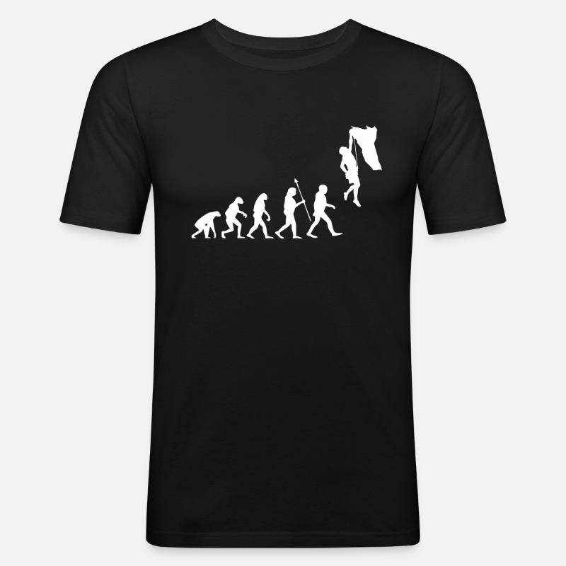 Evolution Klettern Bouldern Climbing Bergsteigen - Männer Slim Fit T-Shirt - Schwarz