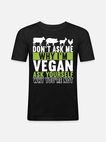 Vegan Vegetarians - Men's Slim Fit T-Shirt - black