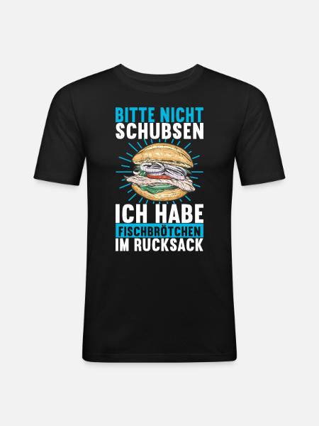 Ostsee Heimat Norddeutschland - Männer Slim Fit T-Shirt - Schwarz