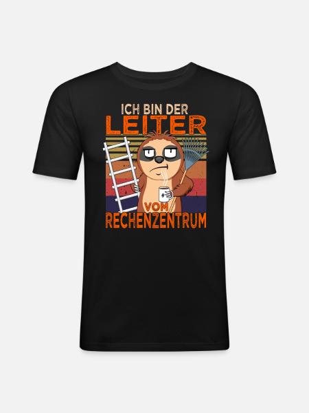 Leiter vom Rechenzentrum - Hobbygärtner - Männer Slim Fit T-Shirt - Schwarz