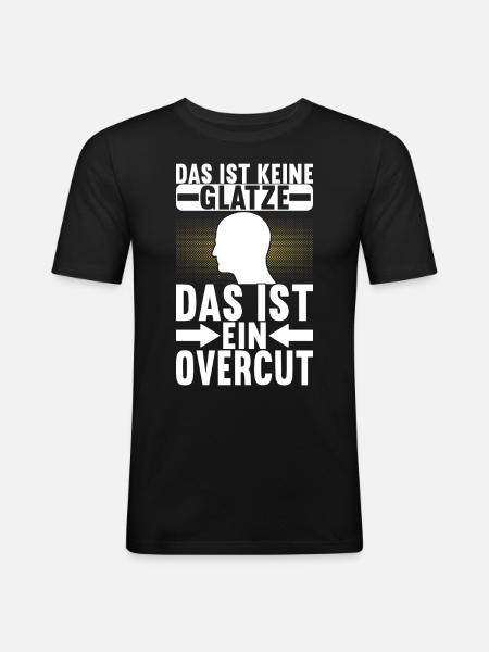 Glatze Glatzkopf - Männer Slim Fit T-Shirt - Schwarz