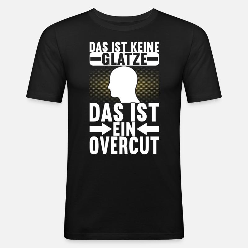 Glatze Glatzkopf - Männer Slim Fit T-Shirt - Schwarz
