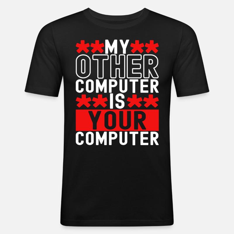 Programmierer Cyber Security - Männer Slim Fit T-Shirt - Schwarz