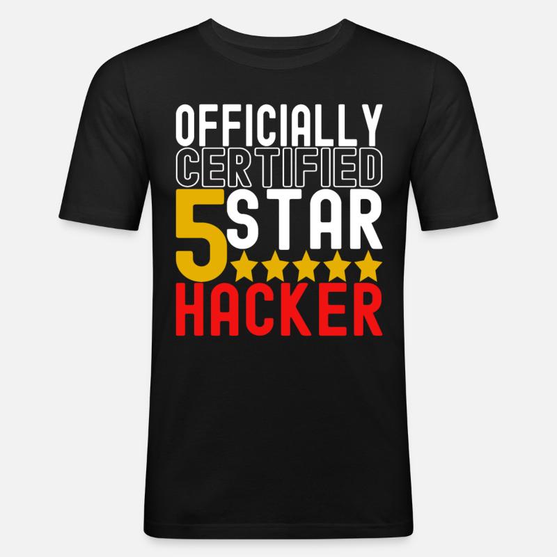 Programmierer Cyber Security - Männer Slim Fit T-Shirt - Schwarz