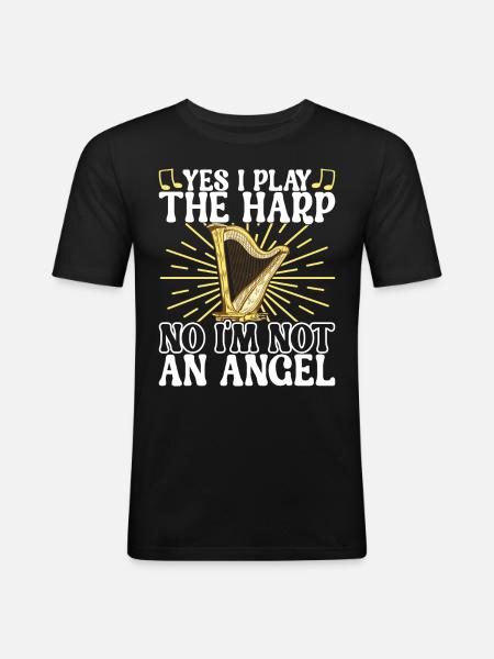 Harp Harp Player - Men's Slim Fit T-Shirt - black