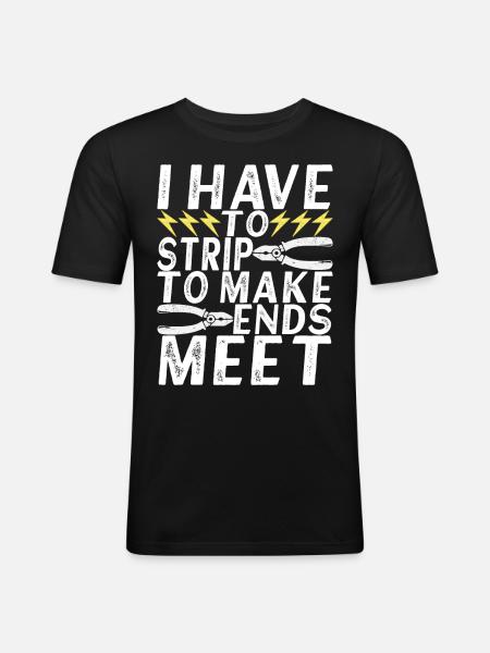 Electrician Electronics Technician - Men's Slim Fit T-Shirt - black