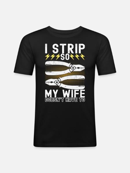 Electrician Electronics Technician - Men's Slim Fit T-Shirt - black