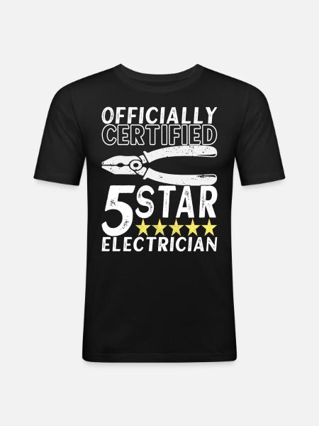Electrician Electronics Technician - Men's Slim Fit T-Shirt - black