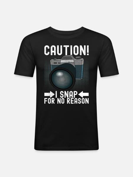 Photographer Photography - Men's Slim Fit T-Shirt - black