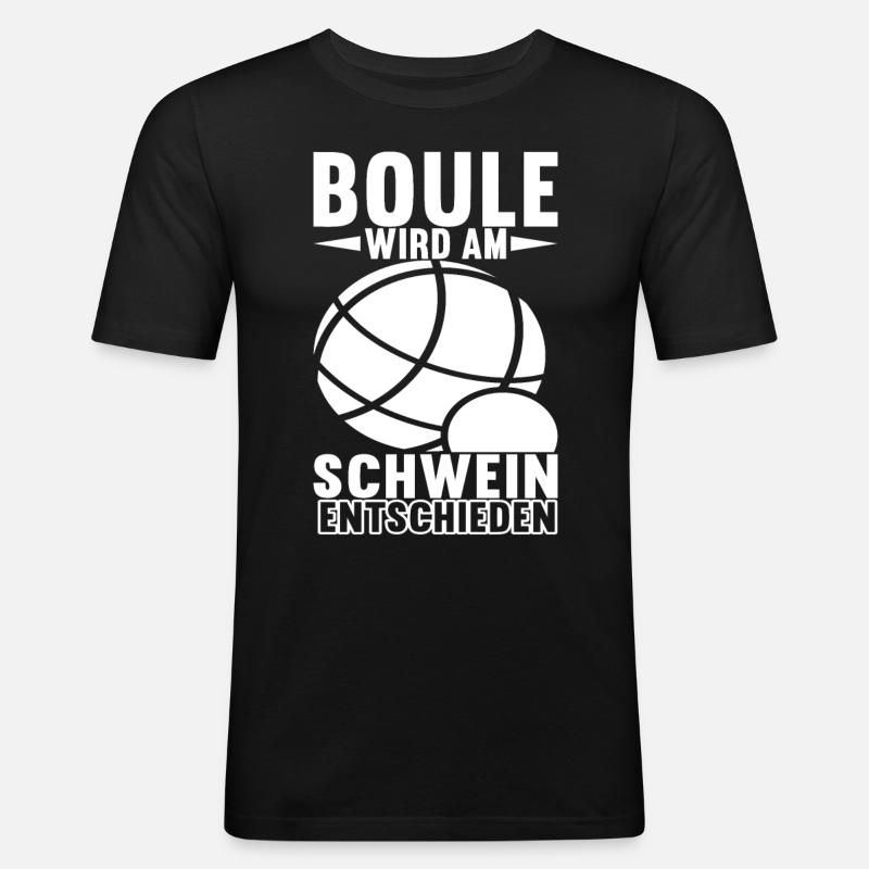 Boule Boulespieler - Männer Slim Fit T-Shirt - Schwarz