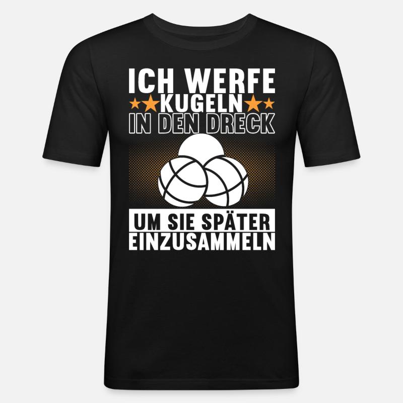 Boule Boulespieler - Männer Slim Fit T-Shirt - Schwarz