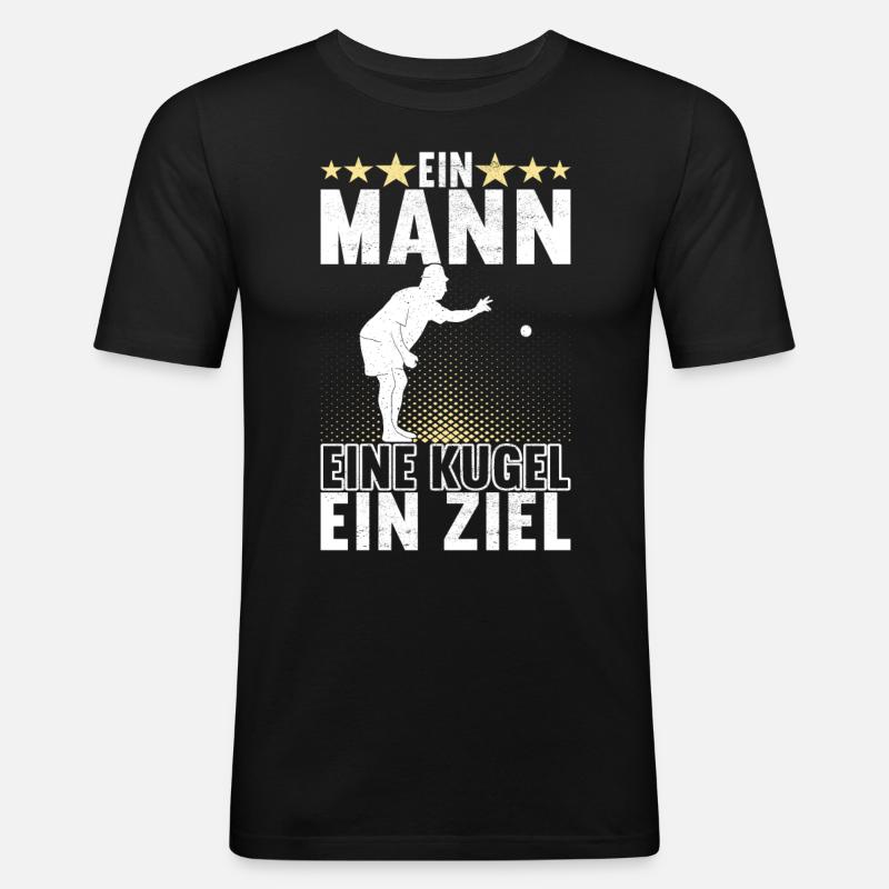 Boule Boulespieler - Männer Slim Fit T-Shirt - Schwarz