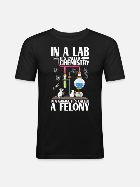 Chemistry Chemist - Men's Slim Fit T-Shirt - black