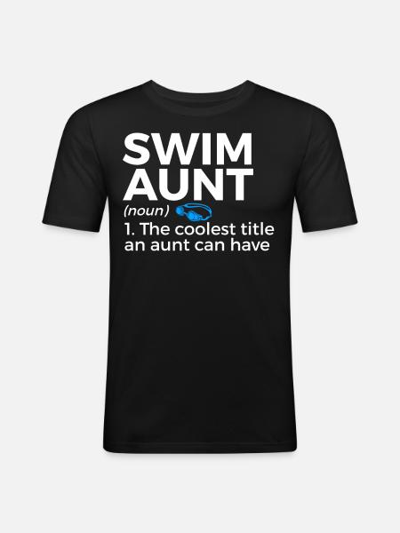 Schwimmer Schwimmen Spruch - Männer Slim Fit T-Shirt - Schwarz