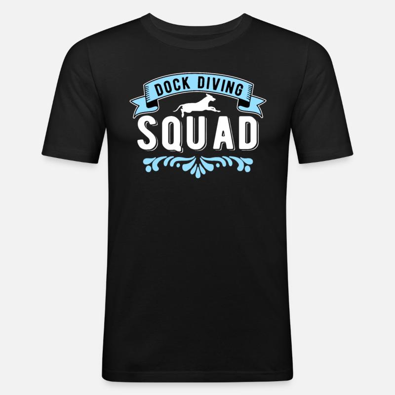 Dock Diving Squad - Männer Slim Fit T-Shirt - Schwarz