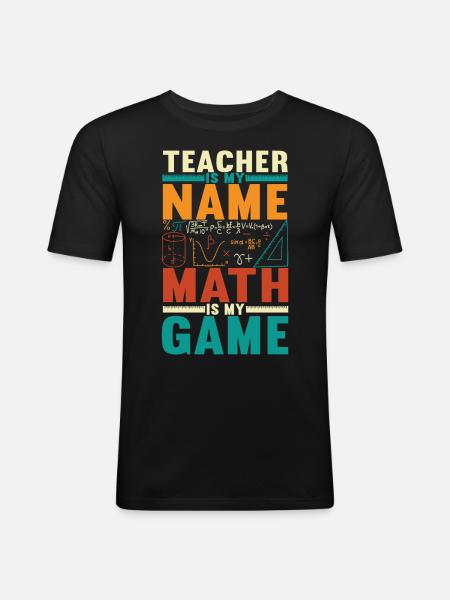 Professeur de mathématiques - T-shirt près du corps Homme - noir