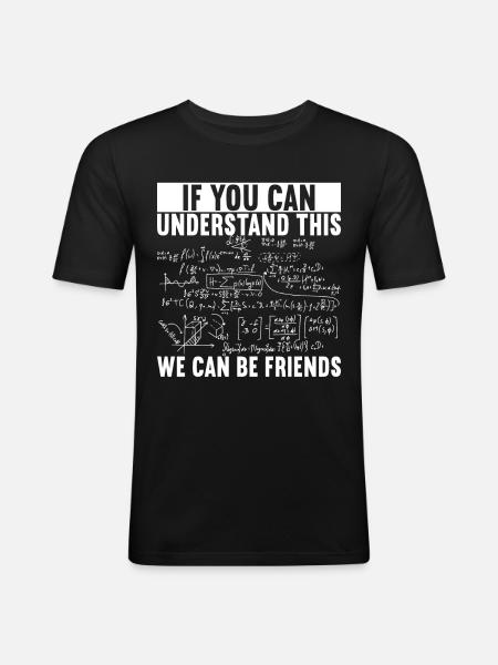 Math Teacher - Men's Slim Fit T-Shirt - black