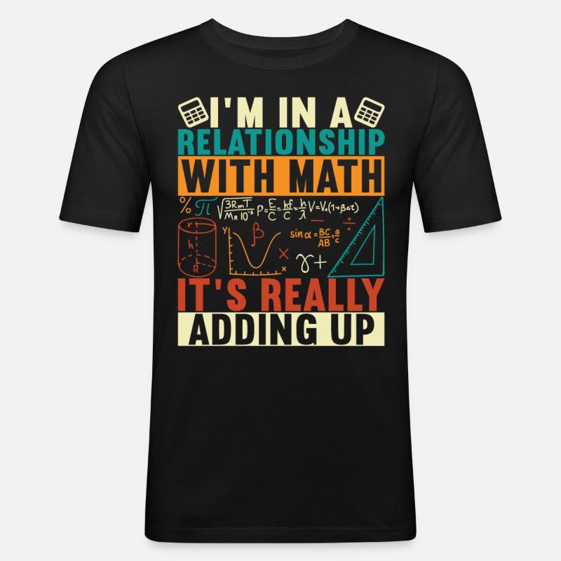 Mathe Mathelehrer - Männer Slim Fit T-Shirt - Schwarz