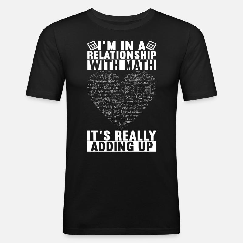 Mathe Mathelehrer - Männer Slim Fit T-Shirt - Schwarz