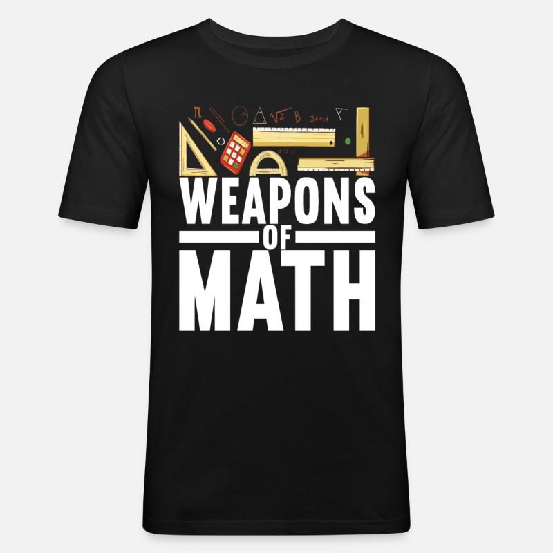 Mathe Mathelehrer - Männer Slim Fit T-Shirt - Schwarz