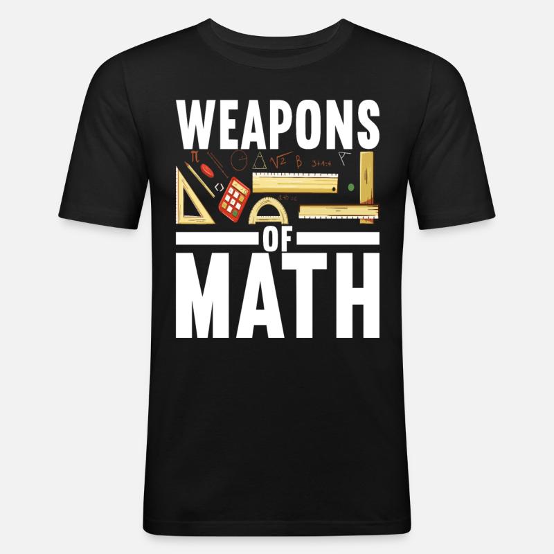 Mathe Mathelehrer - Männer Slim Fit T-Shirt - Schwarz