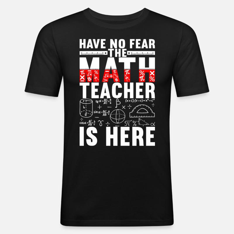Mathe Mathelehrer - Männer Slim Fit T-Shirt - Schwarz