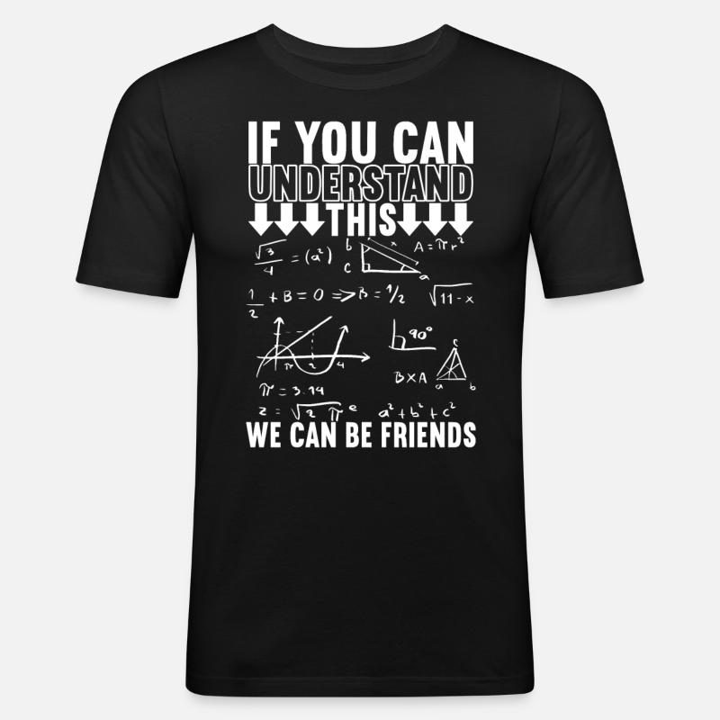 Mathe Mathelehrer - Männer Slim Fit T-Shirt - Schwarz