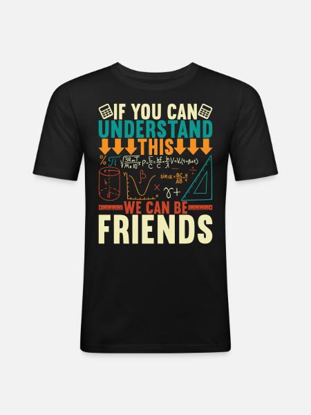 Math Math Teacher - Men's Slim Fit T-Shirt - black