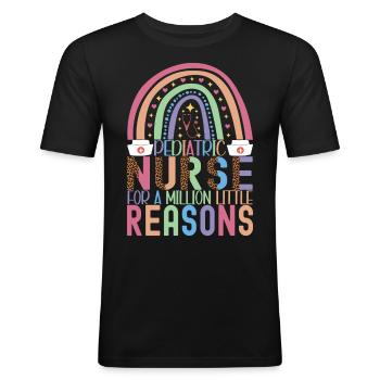 Nurse Caregiver - Men's Slim Fit T-Shirt - black - Front - Nik (191cm)