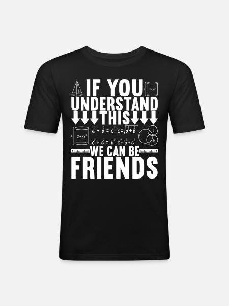 Math Teacher - Men's Slim Fit T-Shirt - black