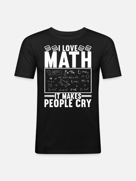 Math Teacher - Men's Slim Fit T-Shirt - black