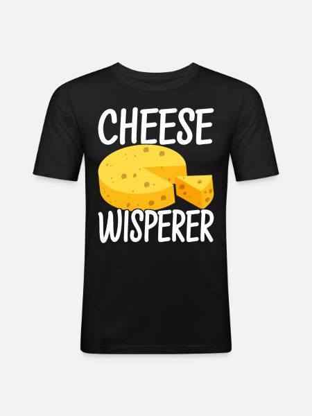 Cheese lovers Gouda cheese - Men's Slim Fit T-Shirt - black