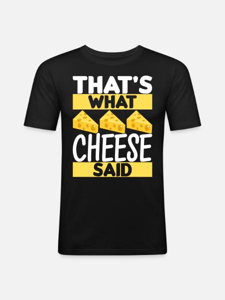 Cheese lovers Gouda cheese - Men's Slim Fit T-Shirt - black