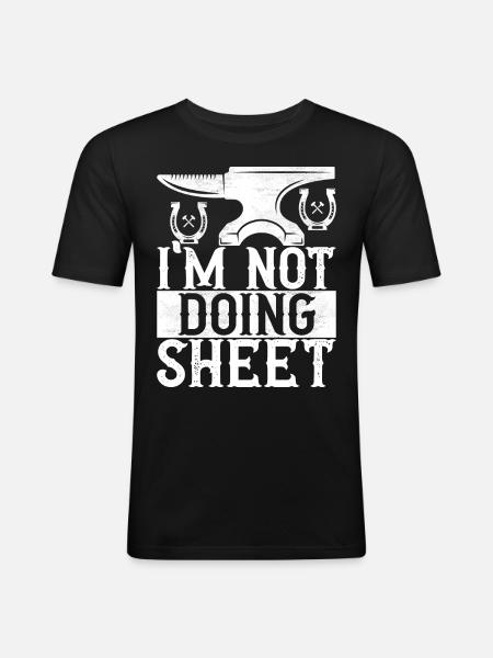 Blacksmith Forging Anvil - Men's Slim Fit T-Shirt - black