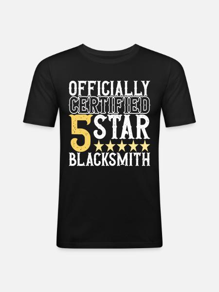 Blacksmith Forging Anvil - Men's Slim Fit T-Shirt - black
