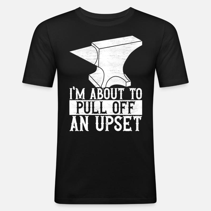 Blacksmith Forging Anvil - Men's Slim Fit T-Shirt - black