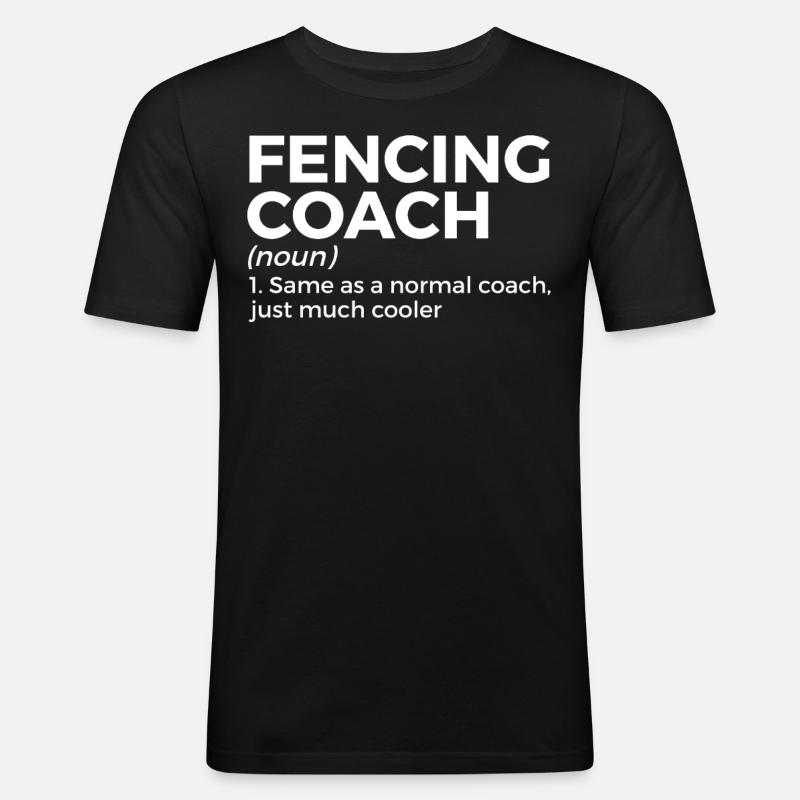 Fechten Degen Fechtduell Geschenkidee - Männer Slim Fit T-Shirt - Schwarz