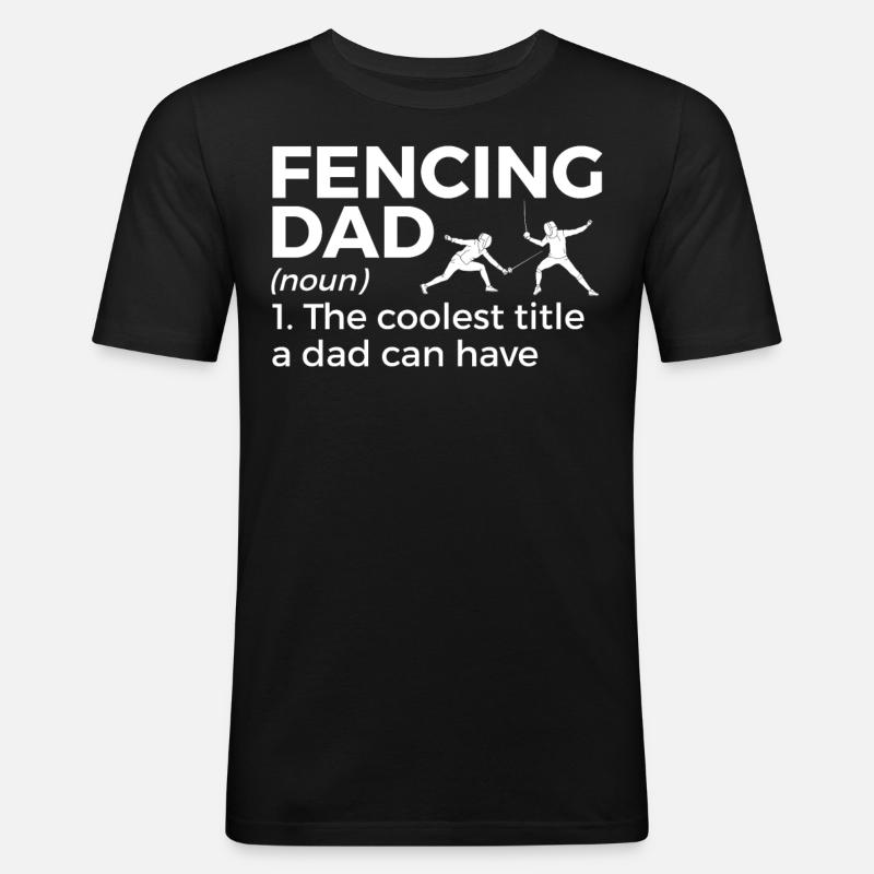 Fechten Degen Fechtduell Geschenkidee - Männer Slim Fit T-Shirt - Schwarz