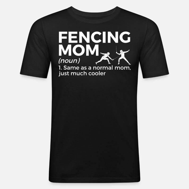 Fechten Degen Fechtduell Geschenkidee - Männer Slim Fit T-Shirt - Schwarz