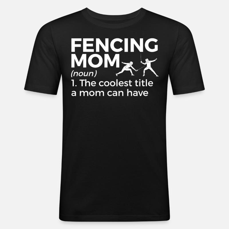 Fechten Degen Fechtduell Geschenkidee - Männer Slim Fit T-Shirt - Schwarz