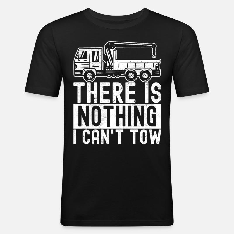 Abschleppwagen Abschleppdienst - Männer Slim Fit T-Shirt - Schwarz