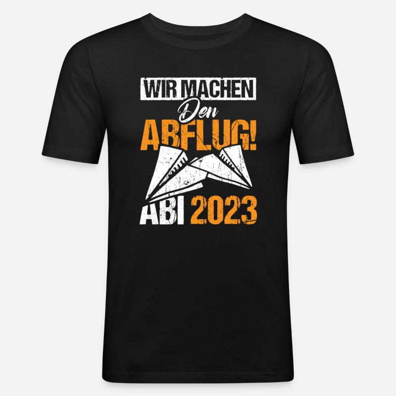 Abi 2023 - Männer Slim Fit T-Shirt - Schwarz